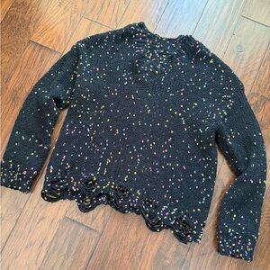 Mittoshop Black Sweater with Colorful Accents